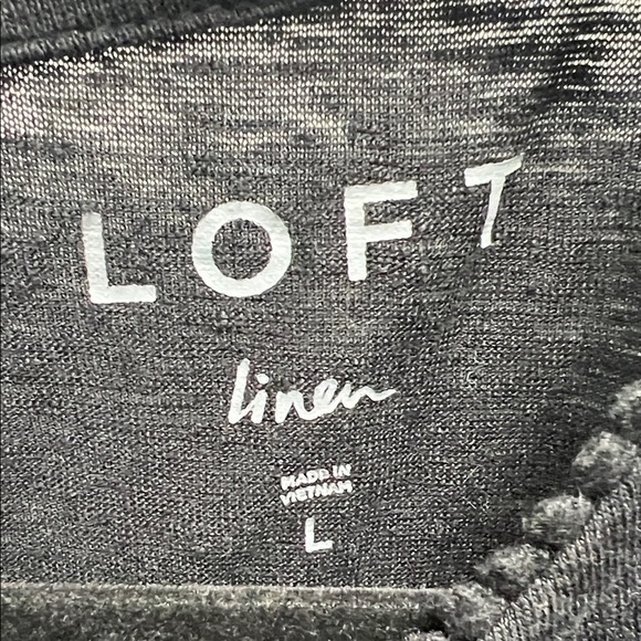 LOFT Elegant Black Flutter Sleeve Blouse - Picture 2 of 5